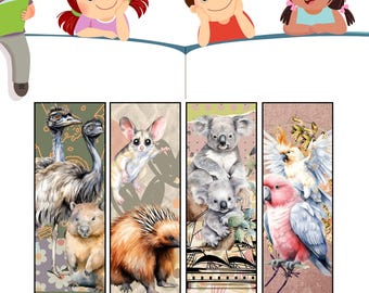 Segnalibri con animali nativi australiani, download digitale