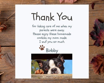 Dog Thank You Card: Pet Sitter Appreciation