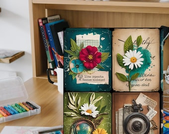 Pastel Floral paper pack - Junk Journaling