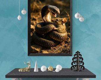 Snake & Prey Wildlife Art Print: Close Encounters (Digital Download)