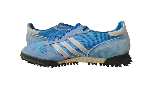 Vintage 80's Adidas Marathon TR Sneakers US 14 Blue White Gray Yugoslavia  HS 6404110000 / - Etsy