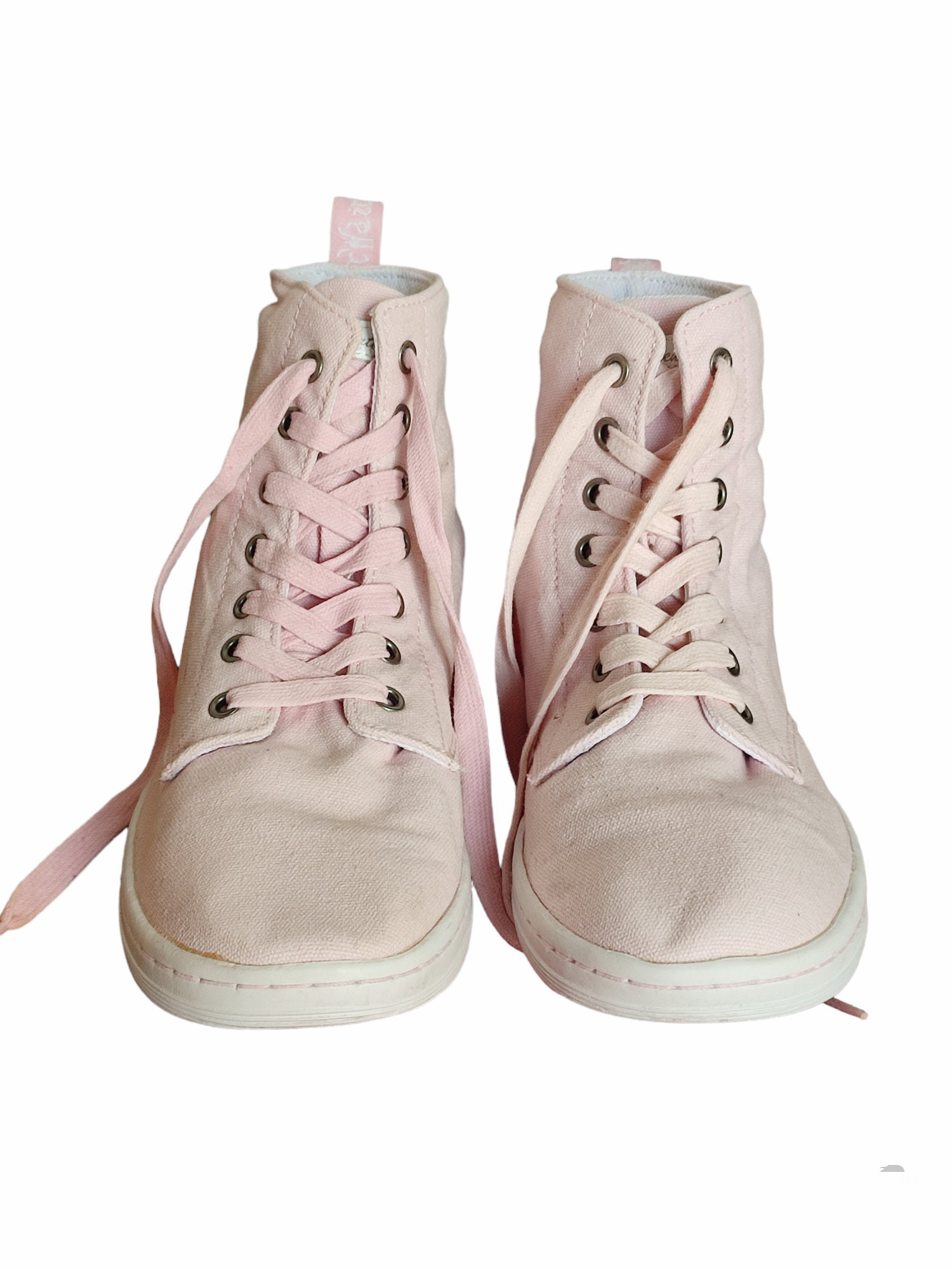 Botas Dr Martens Hackney con cordones de lona rosa palido UK 6 EU 39 usl 8 Etsy Mexico