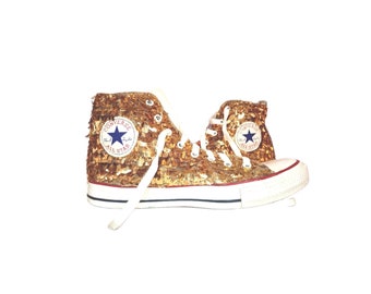 Converse Chuck Taylor vintage golden sequin sneakers EU 40 US wo's 9