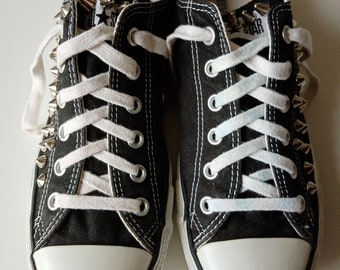 Obligar lago calina Zapatillas converse Chuck Taylor negras con tachuelas US 8 EU - Etsy España