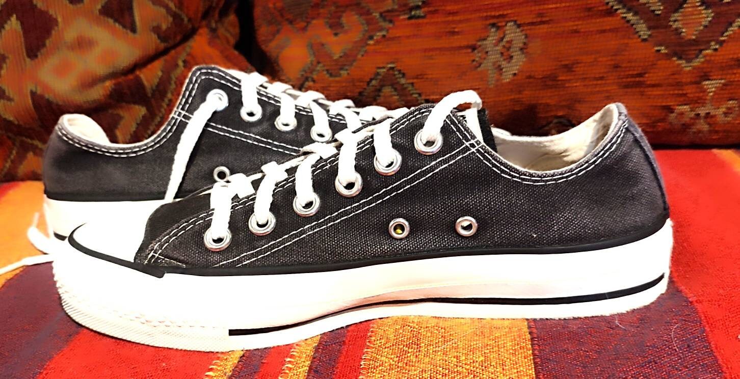 Converse Chuck Taylor Sneakers Vintage Low 70s Black Summer Unisex EU 38 US Men's 5.5 Made in USA
