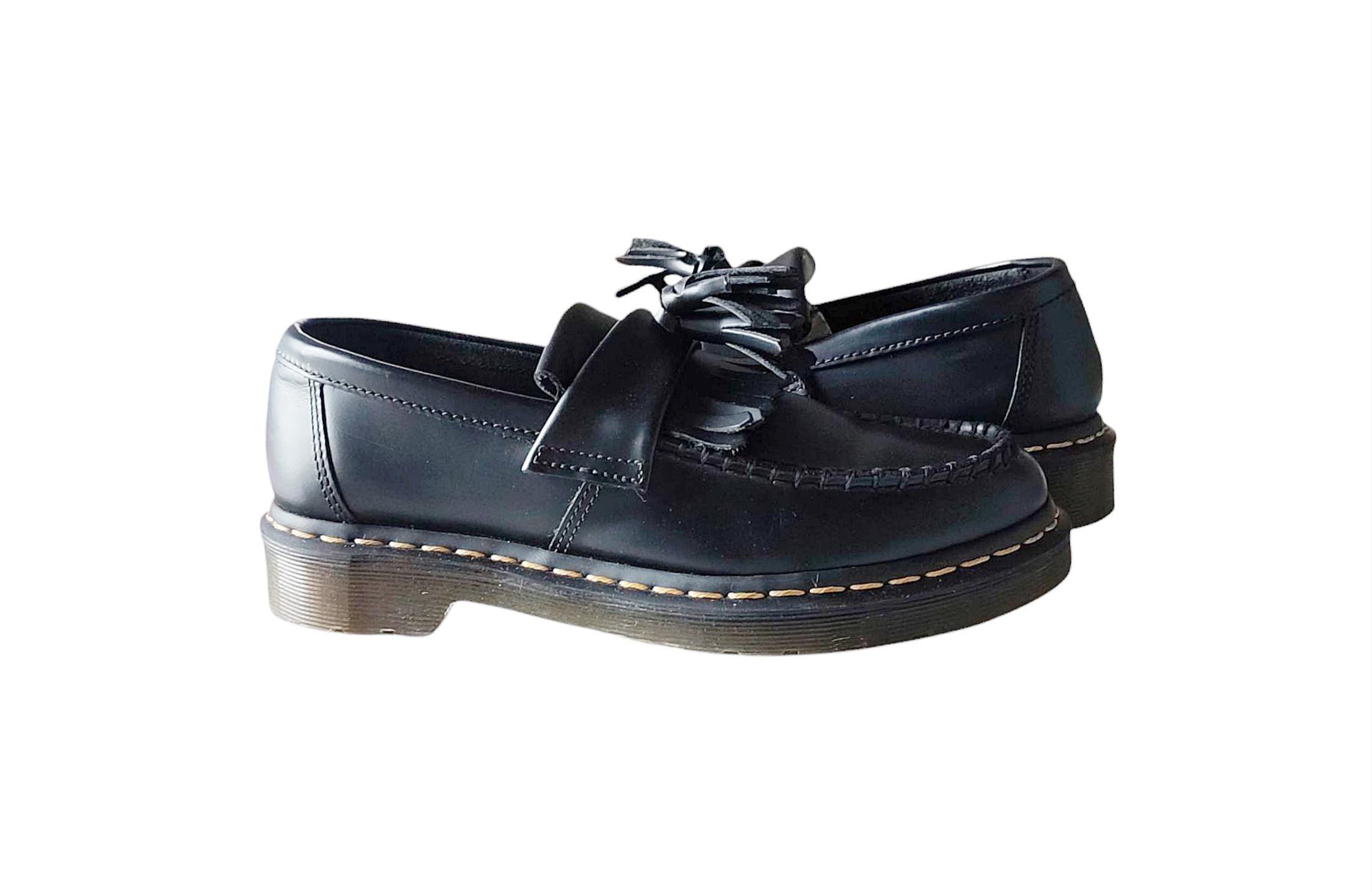 Dr Martens Adrian Unisex Black Leather Tassel Loafer Eu 39 UK 6 US