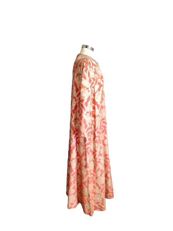 Vintage 60's long caftan dress Saphire Florida br… - image 5