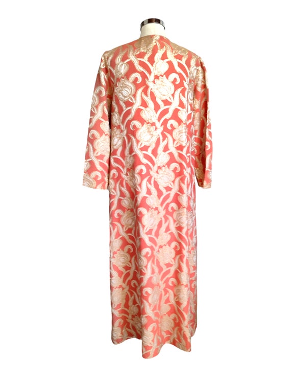 Vintage 60's long caftan dress Saphire Florida br… - image 3