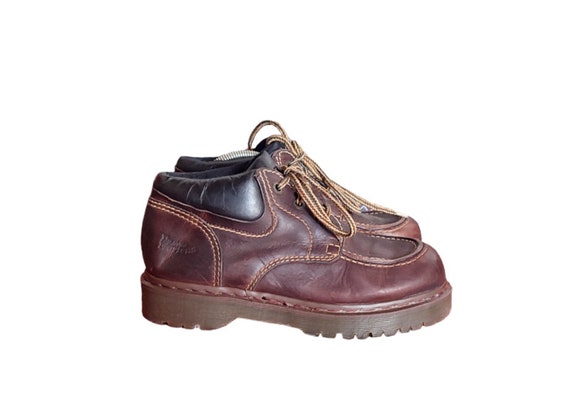 DR. MARTENS DOC MOC TOE ANKLE BOOTS 8458 BROWN LEATHER DR. Martens Moc Toe Ankle Boots 8458 Brown Leather womens  main image 4