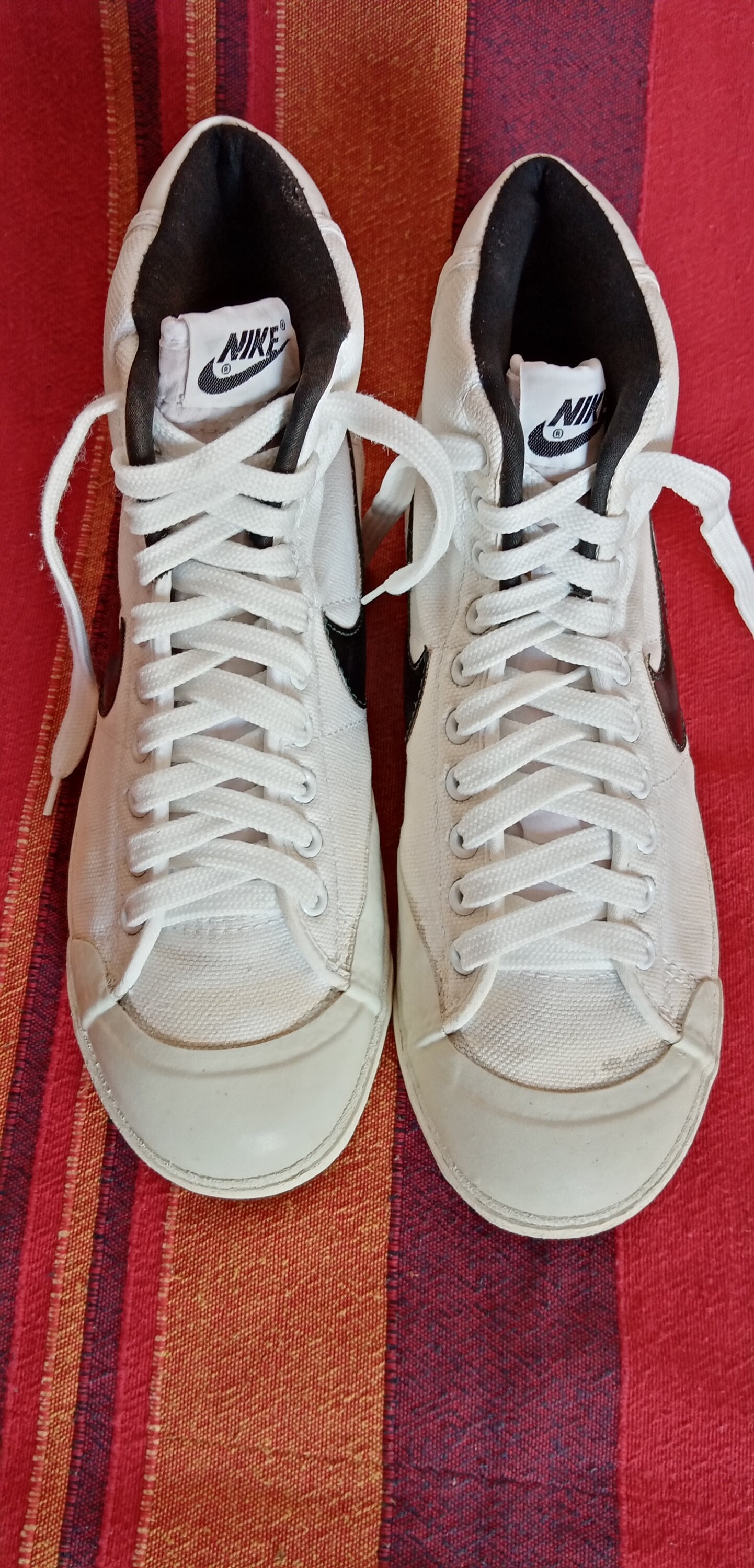 Nike Blazer High Sneakers  Canvas Black White US 8.5   Etsy