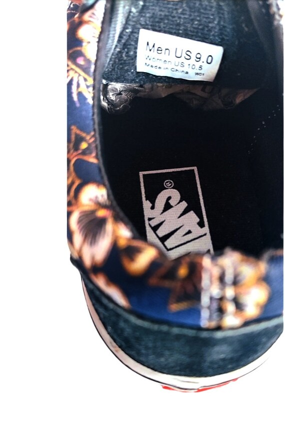 Vans nere a fiori top