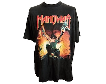 MANOWAR Tシャツ 1994年ビンテージ激レア　ロングTシャツ MANOWAR Tシャツ 1994年ビンテージ激レア ロングTシャツ - メルカリ