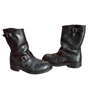 Walker black custom motorcycle boots EU 41 Harley Davidson U.S.A. leather
