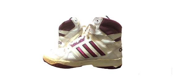 Vintage 80 s Adidas Association sneakers fuchsia white US mens 8 EU 42 Etsy Polska