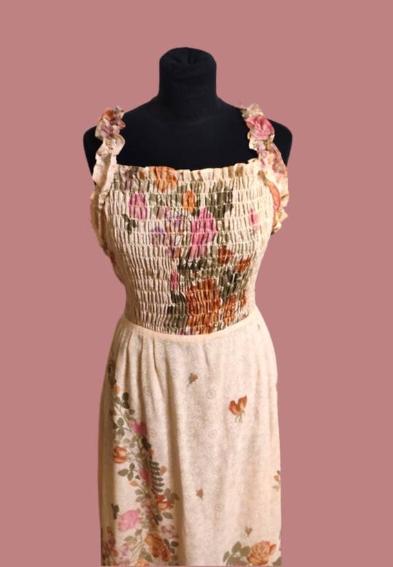 Robe Vintage Des Années 60 - Taille 38 (FR) - Véritable Vêtement Rétro Sixties