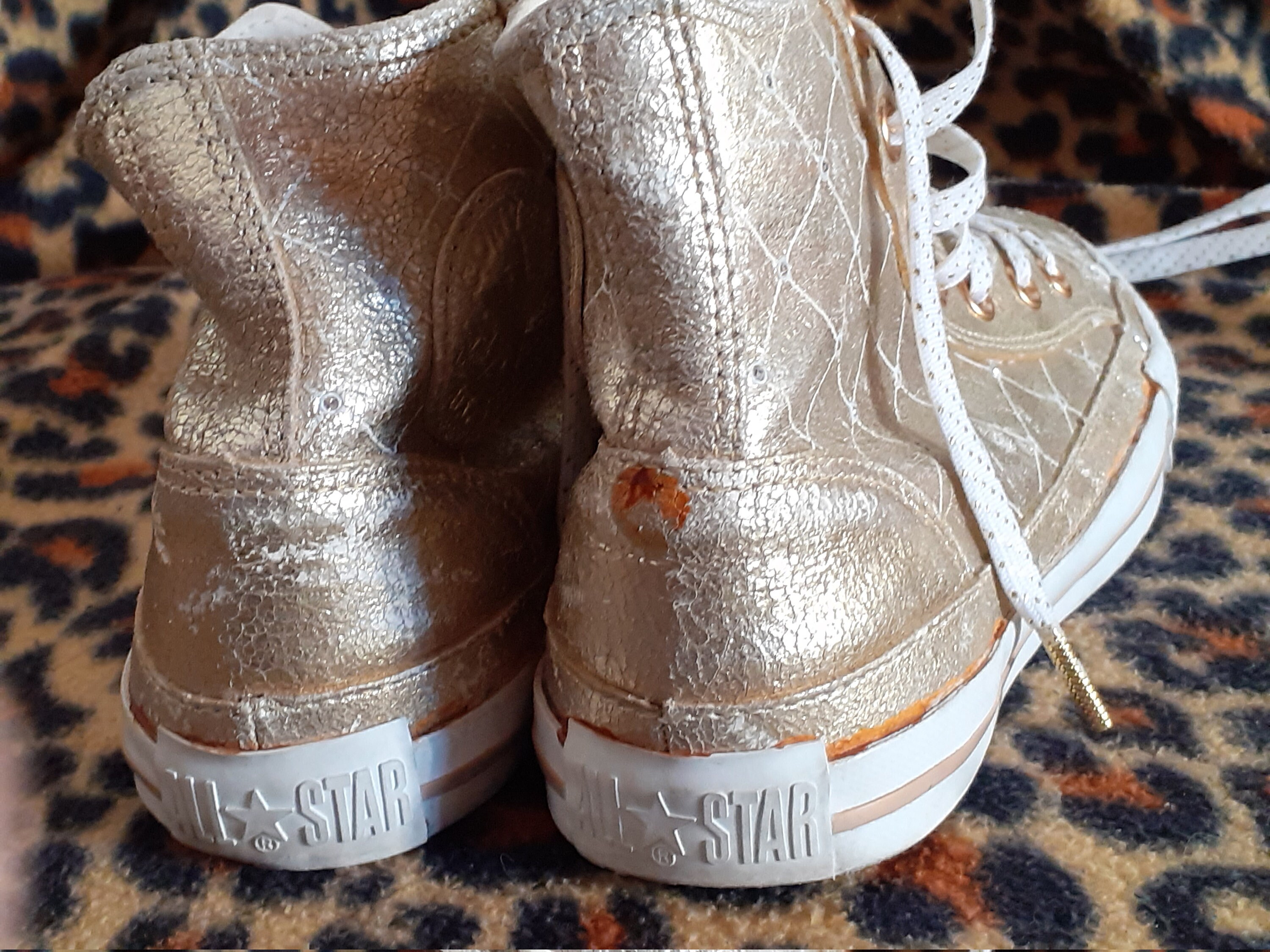 Converse Chuck Taylor gouden leer en swarovsky 37 sneakers - Etsy Nederland