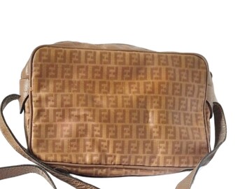 Buy Fendi Vintage 80s Bag FF Monogram Brown Shoulder Strap Online
