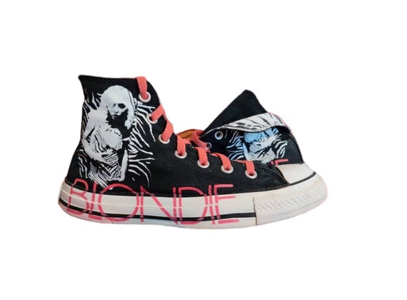 Converse Chuck Taylor sneakers alte Blondie punk rock nere bianche wo s 7 EUR 37.5 zebra Etsy