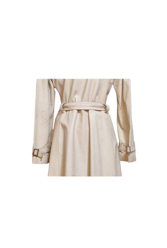 Pierre Cardin 70's vintage ivory white leather tr… - image 7