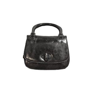 Gucci GG Bamboo bag vintage 1950s made in Italy black leather wooden handle HS 4202210090