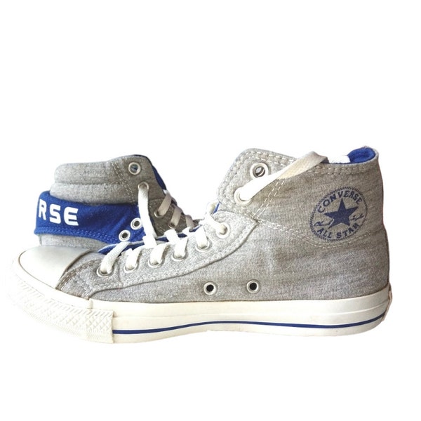 CONVERSE CHUCK TAYLOR vintage hoge sneakers eu 37 ons Wo's 4.5 winter grijs blauw sweatshirt