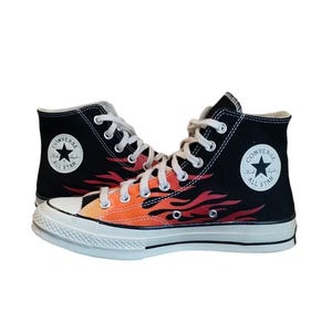 Vlammen op converse - Etsy Nederland