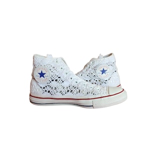 CONVERSE Chuck Taylor sneakers alte pizzo bianco EU 40 US wo's