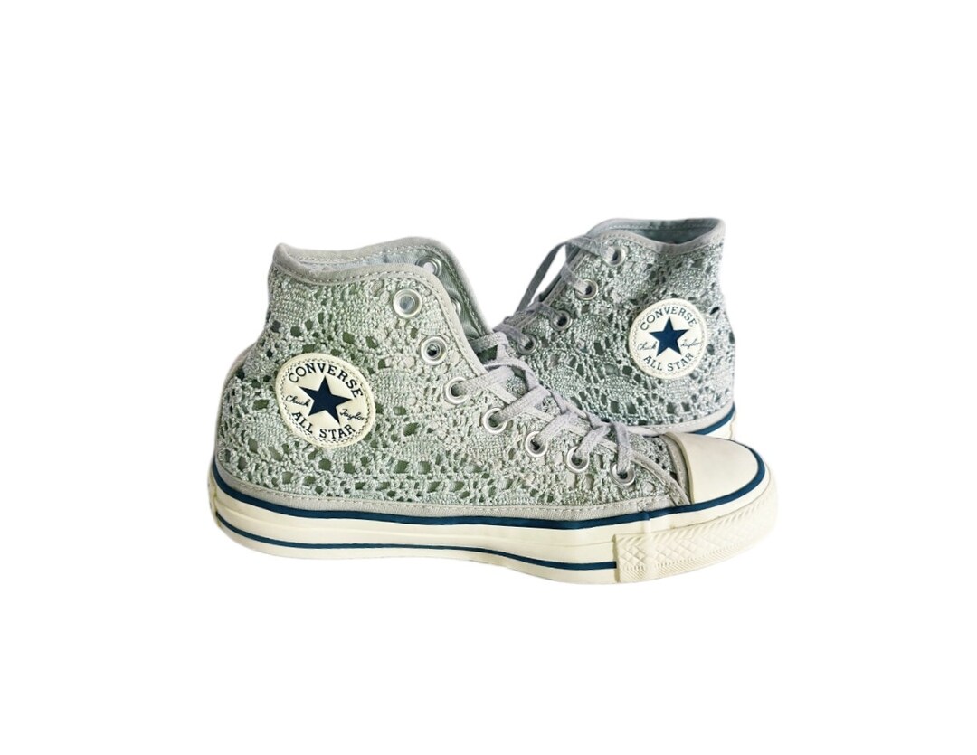 CONVERSE Chuck Taylor Vintage High Top Sneakers With Silver Lurex