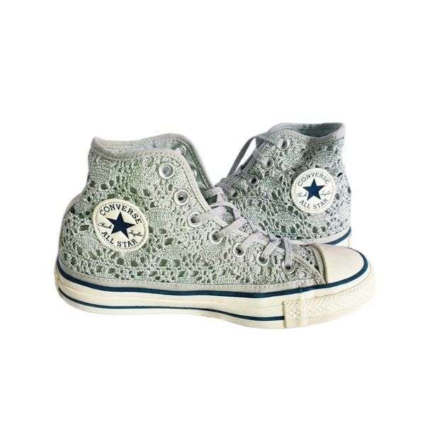 CONVERSE Chuck Taylor vintage high top sneakers with silver lurex lace EU 36 UK 3.5