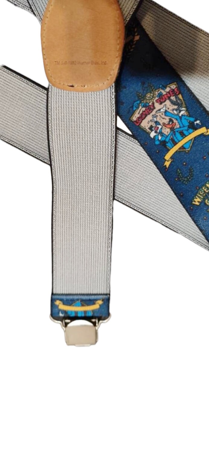 Looney Tunes Braces Vintage Unisex Blue Bugs Bunny Duffy