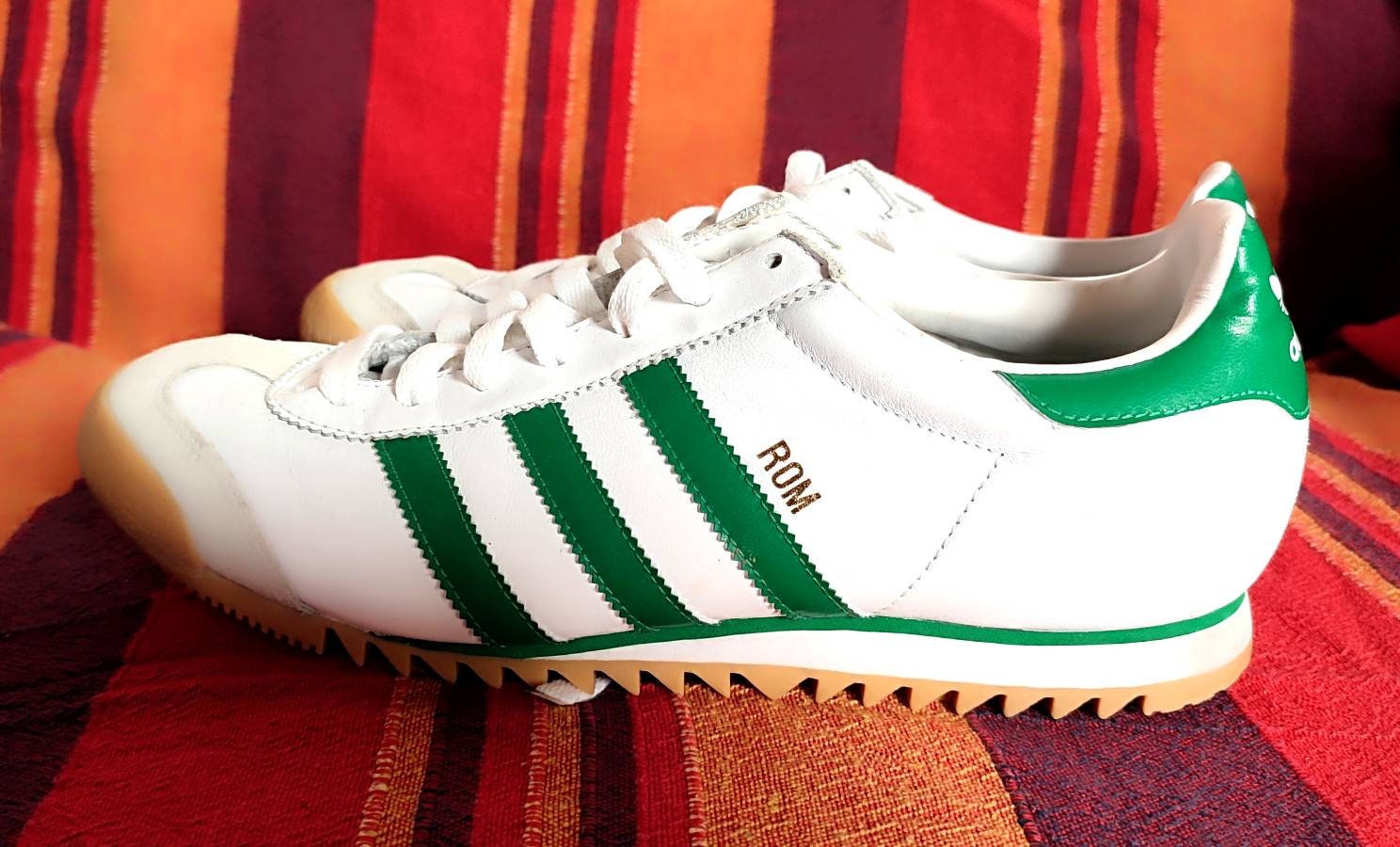 Het koud krijgen binding wandelen Adidas Originals Rom White and Green EU 42 2/3 US 9 Vintage - Etsy