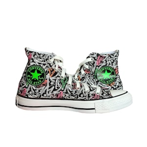 Converse Chuck Taylor vintage black fluo sneakers EU 37 US wo&#39;s 6.5