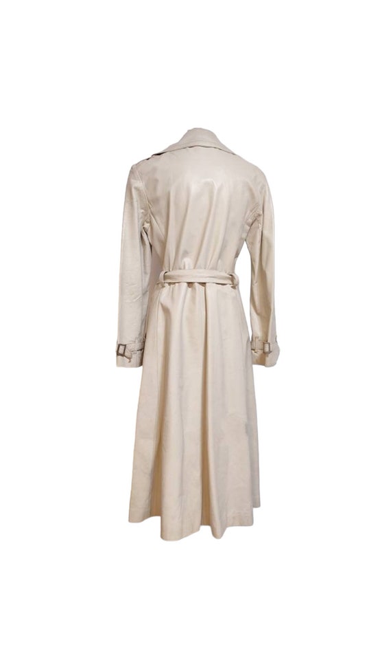 Pierre Cardin 70's vintage ivory white leather tr… - image 3