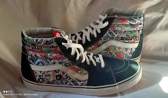 Vans sneakers hoge logo ontwerpen kleuren EU 44.5 - Etsy Nederland
