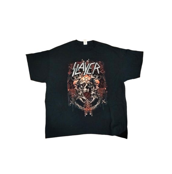 Slayer World Tour 2018 Black T Shirt Dates Vintage Metal Original