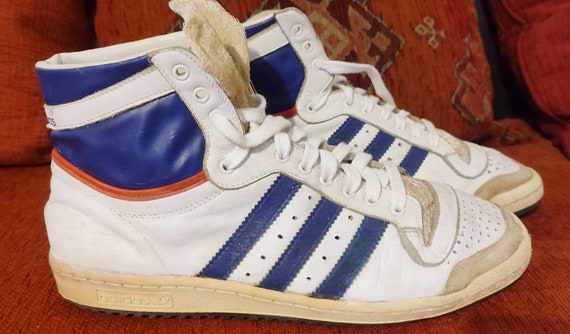 appel Bel terug bloed Adidas Top Ten Sneakers Vintage 80s Romania UK 10 EU 44 High - Etsy