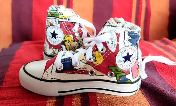 Converse Chuck Taylor niño/cómic EU 25 alto verano US - Etsy México