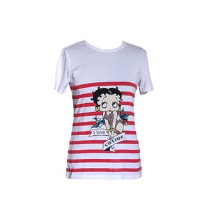 Maglietta donna Jean Paul Gaultier vintage Betty Boop I love Gautier righe