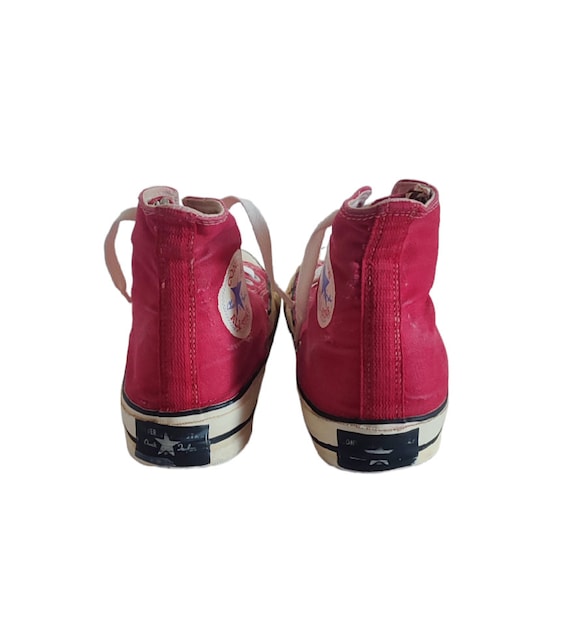 Converse Chuck Taylor Vintage Sneakers From the 60s and 70s Very Rare Red High Tops US Mens 6 EU 39 Made in USA Etsy