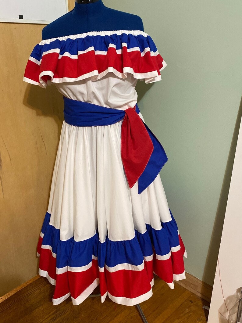 white christmas dresses Costa Rica Costa Rican Girl PNG, Traditional Dress Flowers PNG main image 1
