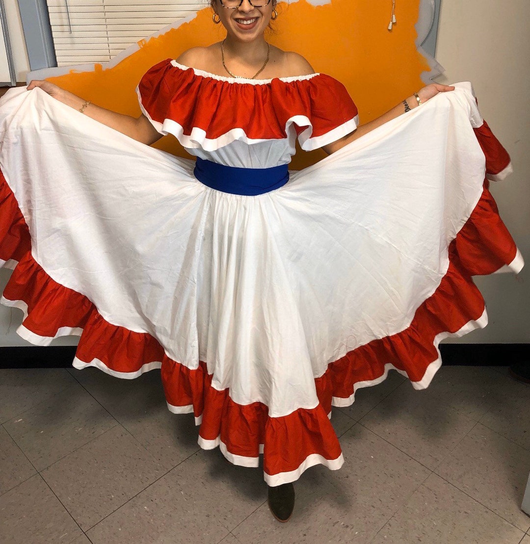 traditional puerto rican dress Ethnic Puerto Rican Boricua, Dominican, Costa Rican Girls Dress Made in Mexico