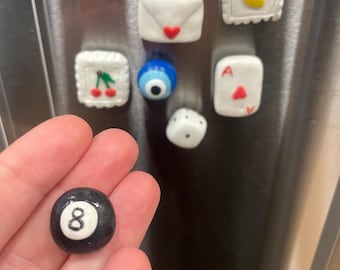 Trendy handmade fridge magnets
