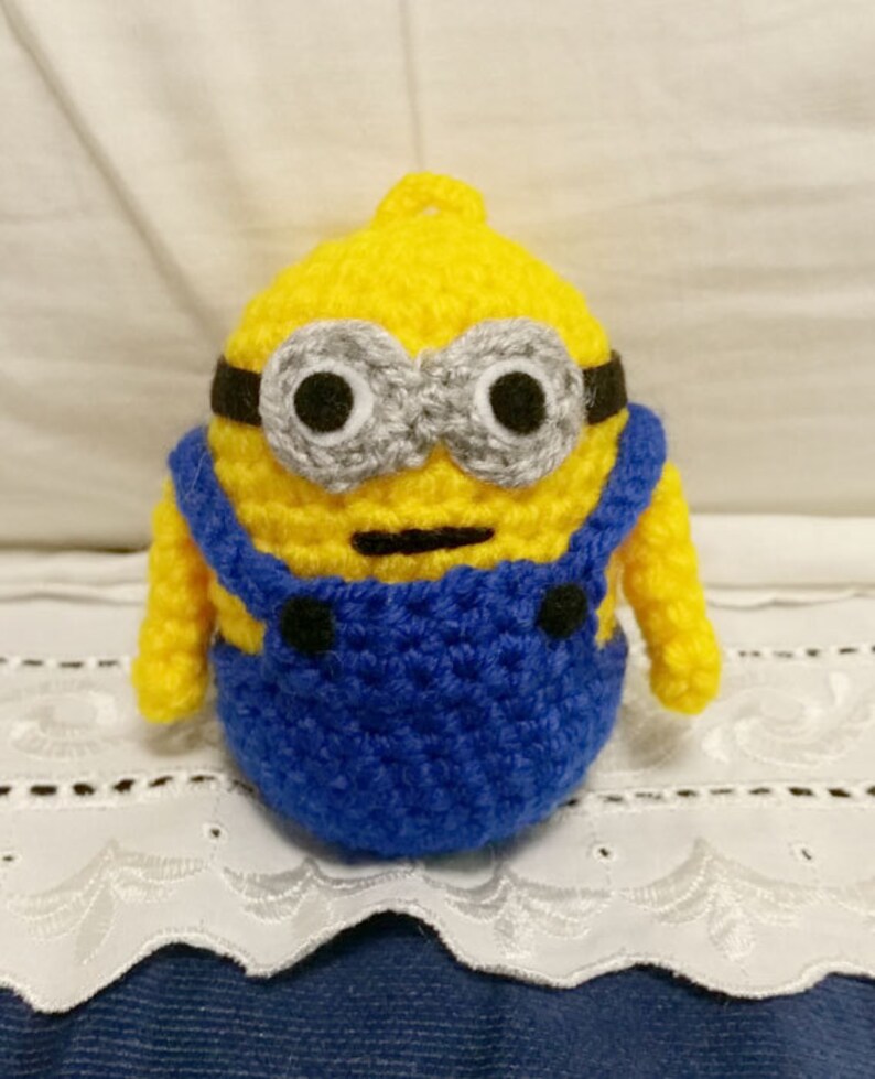 Bob the Minion Crochet Keychain Etsy