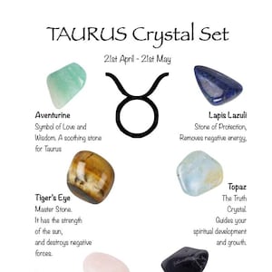 Taurus Crystal Set, Taurus Birthstone Set, May Crystal Set, Taurus Zodiac Stones, Taurus, Protection Crystals