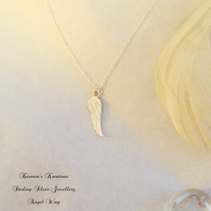 Sterling Silver Angel Wing Necklace, Sterling Silver Angel Jewellery, Necklace For Women, Dainty Silver Necklace, Silver Angel Jewellery