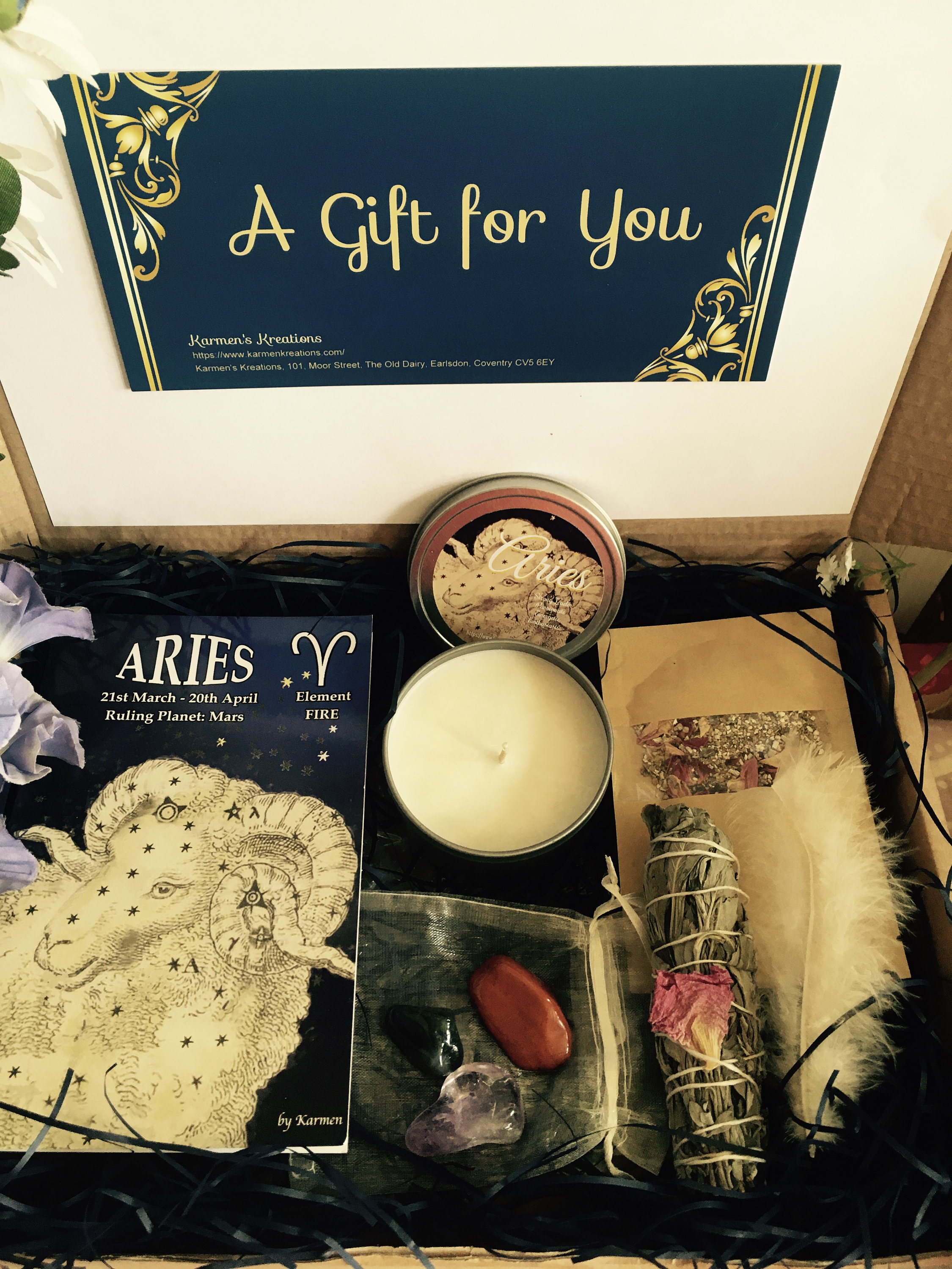 Aries Gift Set Aries Crystal Set Aries Candle Aries Etsy UK