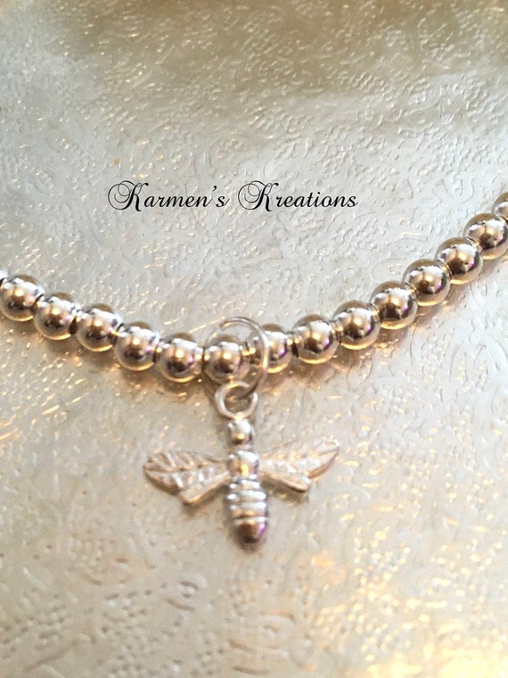 Braccialetto Di Perle D'acqua Dolce Con Ciondolo A Forma Di Ape, Realizzato In Argento Sterling - Italia - Foto 10