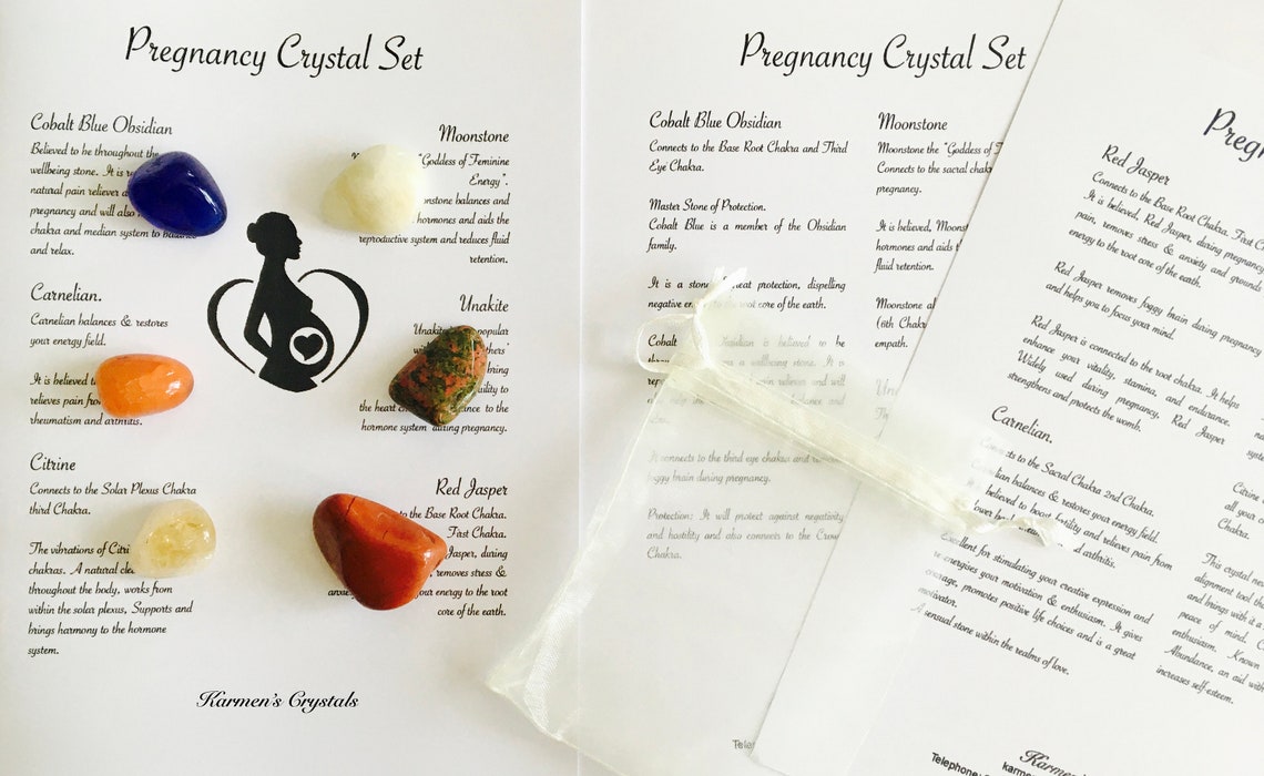 Pregnancy Crystal Set. Crystals for Pregnancy. Pregnancy Etsy UK