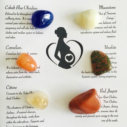 Pregnancy Crystal Set. Crystals for Pregnancy. Pregnancy Etsy UK