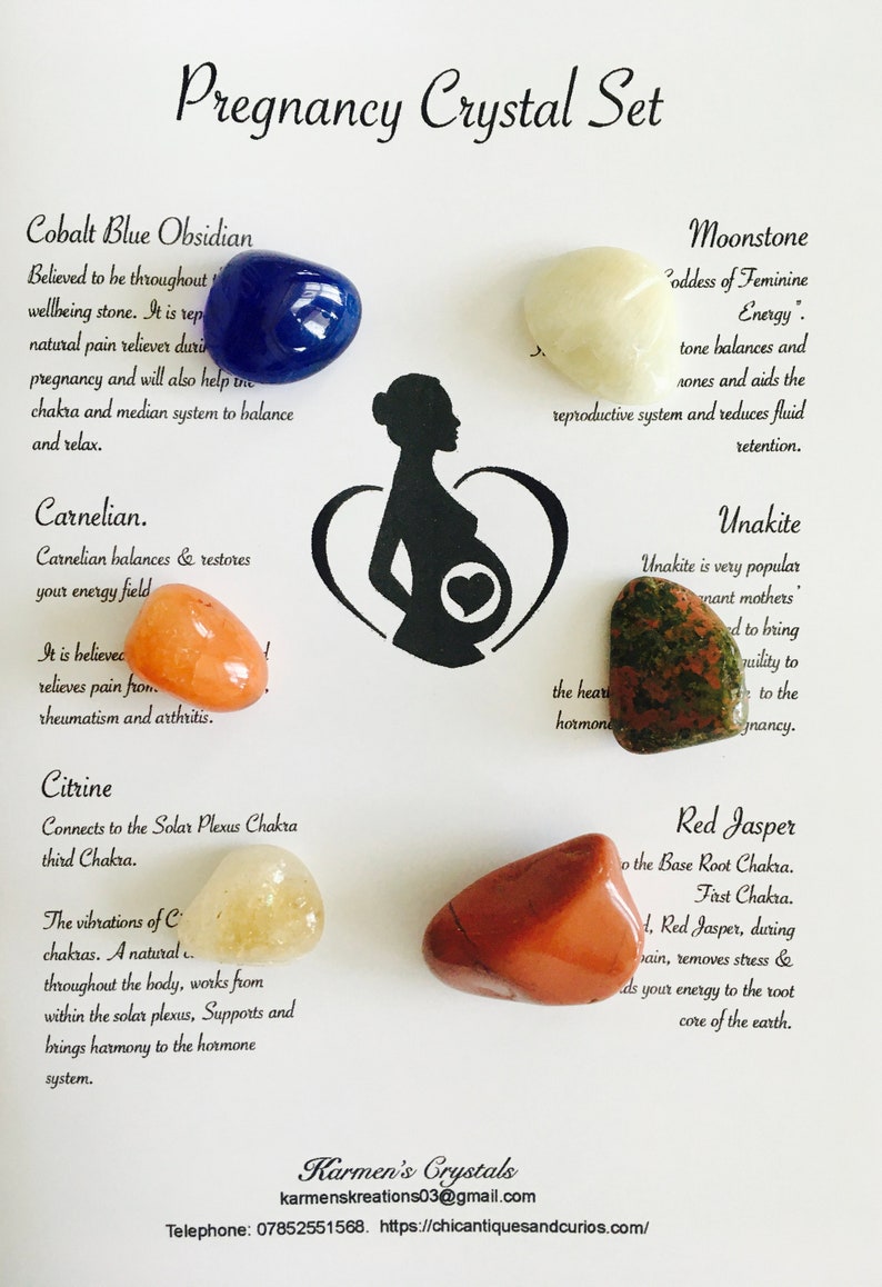 Pregnancy Crystal Set. Crystals for Pregnancy. Pregnancy Etsy